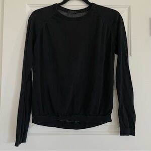 COS black sheer long sleeve lightweight sweater top medium